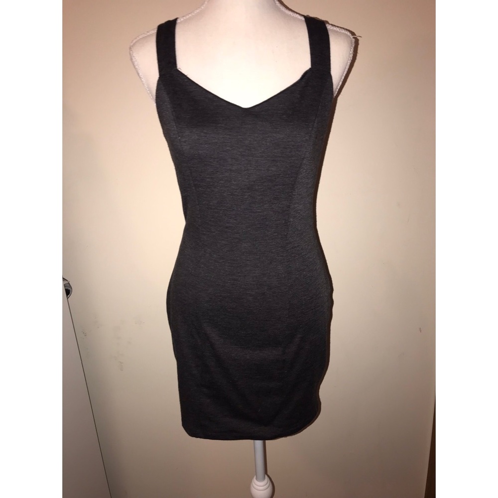 3/$15 Charcoal caged back dress